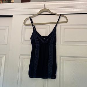 Navy Hollister Lace Tank Top
